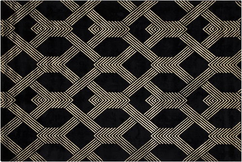Koberec z viskózy 140 x 200 cm černý VEKSE, 198460 - Koberec - Main image
