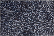 Kožený koberec 140 x 200 cm hnědo-modrý IKISU, 200525 - Koberec
