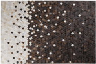 Kožený patchworkový koberec 140 x 200 cm hnědočerný EYIM, 200551 - Koberec