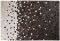 Kožený patchworkový koberec 160 x 230 cm hnědočerný EYIM, 200552 - Koberec