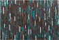 Kožený koberec 140 × 200 cm hnedo-modrý KISIR, 200983 - Koberec