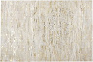 Kožený patchworkový koberec 140 x 200 cm zlato-béžový TOKUL, 238552 - Koberec
