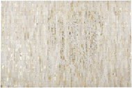 Kožený patchworkový koberec 160 x 230 cm zlato-béžový TOKUL, 238553 - Koberec