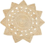 Kulatý koberec z juty o 120 cm béžový ARABAN, 245909 - Koberec