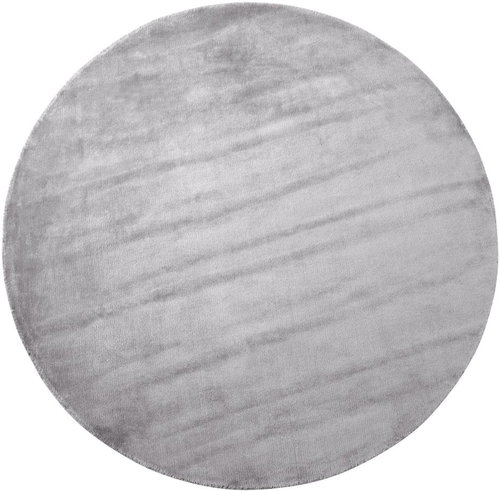 Kulatý viskózový koberec, ? 140 cm, světle šedý GESI II, 252307 - Koberec - Main image