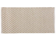 Koberec s kostkovaným vzorem 80 x 150 cm béžový AKBEZ, 264381 - Koberec