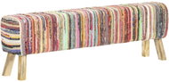 Lavice 160 cm vícebarevná textil chindi - Lavice
