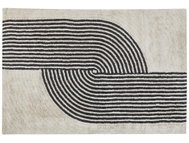 Bavlněný koberec 140 x 200 cm černá/bílá BARELI, 303692 - Koberec