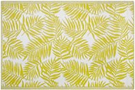 Obojstranný vonkajší koberec s motívom palmových listov v žltej farbe 120 × 180 cm KOTA, 120696 - Koberec