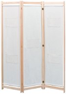 Trojdielny paraván krémový 120 × 170 × 4 cm textil - Paraván
