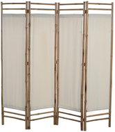 Skládací 4dílný paraván z bambusu a plátna 160 cm - Paraván
