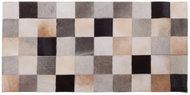 Hnědý kožený patchwork koberec 80x150 cm SOKE, 73750 - Koberec