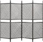 4-dielny paraván polyratan hnedý 240 × 200 cm - Paraván