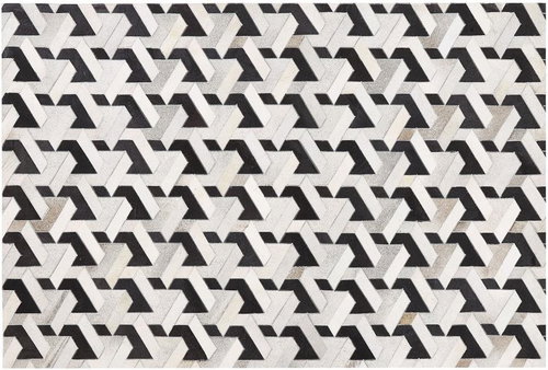 Koberec z hovězí kůže 160 x 230 cm černošedý NARMAN, 226169 - Koberec - Main image