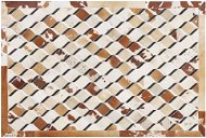 Kožený patchworkový koberec 140 x 200 cm hnědý SERINOVA, 237769 - Koberec