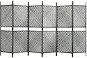 6-dielny paraván polyratan antracitový 360 x 200 cm - Paraván