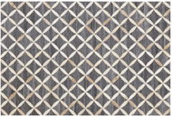 Kožený koberec 160 x 230 cm šedobéžový GENC, 237993 - Koberec