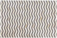 Kožený koberec v šedé a béžové barvě 160 x 230 cm BAGGOZE , 238012 - Koberec