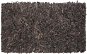 Hnědý shaggy kožený koberec 80x150 cm MUT, 57762 - Koberec