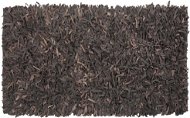 Hnedý shaggy kožený koberec 80 × 150 cm MUT, 57762 - Koberec