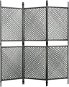 3-dielny paraván polyratan antracitový 180 x 200 cm - Paraván