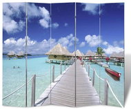 Folding Screen 200 x 170cm Beach - Room Divider