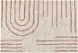 Bavlnený koberec 140 × 200 cm béžový/červený TIRUPATI, 303055 - Koberec