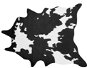 Koberec z umělé hovězí kůže 130 x 170 cm černý / bílý BOGONG, 309407 - Koberec