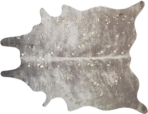 Koberec z umělé hovězí kůže se skvrnami 150 x 200 cm taupe / zlatý BOGONG, 309424 - Koberec - Main image