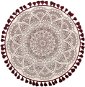 Okrúhly koberec o 120 cm, orientálna potlač, krémovo červená farba AYAKLI, 182269 - Koberec