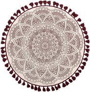 Okrúhly koberec o 120 cm, orientálna potlač, krémovo červená farba AYAKLI, 182269 - Koberec
