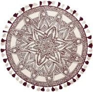 Okrúhly koberec o 120 cm, orientálna tlač v krémovo-červenej farbe OLTU, 182280 - Koberec