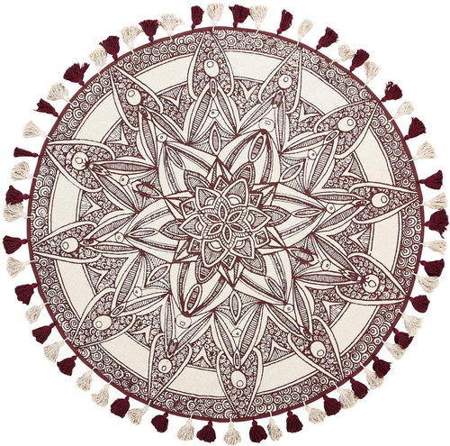 Round carpet 120 cm, oriental print in cream-red OLTU, 182280 - Carpet - Main image