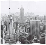 Folding Screen 200 x 170cm New York by Day Black and White - Room Divider