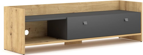 TV stolek Open, dekor dub artisan/šedá, 5907763640977 - TV stolek - Main image