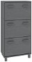 Botník tmavě šedý 59,5 x 35 x 117 cm masivní borové dřevo, 340514 - Botník