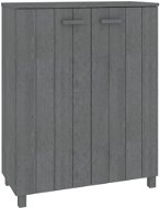 Botník tmavě šedý 85 x 40 x 108 cm masivní borové dřevo, 340518 - Botník