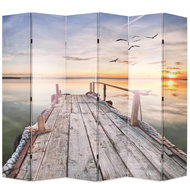 Folding Screen 228x170cm Lake - Room Divider