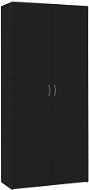Botník černý 80 x 35,5 x 180 cm dřevotříska, 800289 - Botník