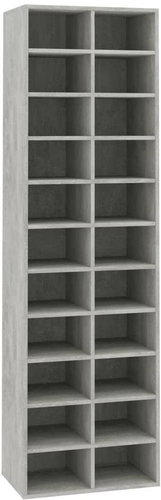Shoe rack concrete grey 54 x 34 x 183 cm chipboard, 800373 - Shoe Rack - Main image