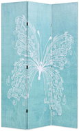 Folding Screen 120 x 170cm Butterfly Blue - Room Divider