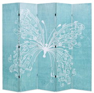 Folding Screen 200 x 170cm Butterfly Blue - Room Divider