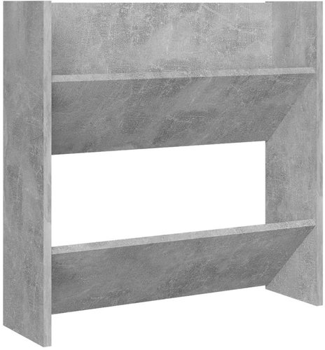 Nástěnný botník betonově šedý 60 x 18 x 60 cm dřevotříska, 806726 - Botník - Main image