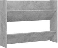 Nástěnný botník betonově šedý 80 x 18 x 60 cm dřevotříska, 806749 - Botník