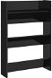Nástenná skrinka na topánky čierna s vysokým leskom 60x18x90 cm drevotrieska, 806773 - Botník