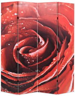 Folding Screen 160 x 170cm Red Rose - Room Divider