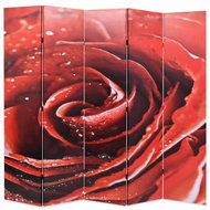 Folding Screen 200 x 170cm Red Rose - Room Divider