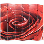 Folding Screen 228 x 170cm Red Rose - Room Divider