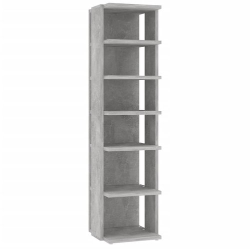 Shoe rack concrete grey 25 x 27 x 102 cm chipboard, 808493 - Shoe Rack - Main image