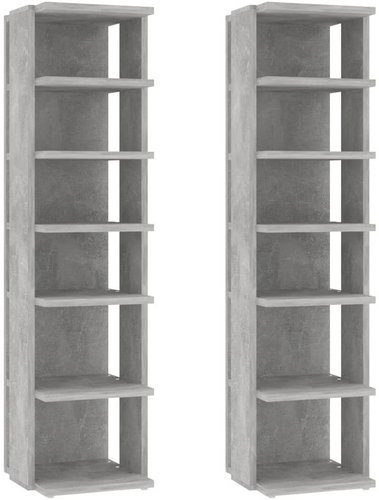 Botníky 2 ks betonově šedé 25 x 27 x 102 cm, 808494 - Botník - Main image